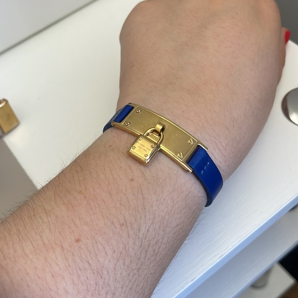 Michael Kors Padlock Leather Bracelet